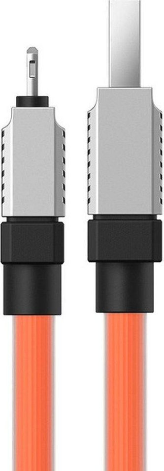 Kabllo karikimi Baseus CoolPlay USB në Lightning, 2.4A, 2m, portokalli