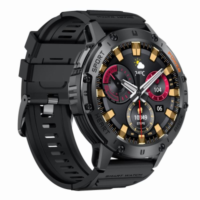 Orë e zgjuar Gravity GT22-5, ekran AMOLED 1.43", Bluetooth, e zezë/jeshile