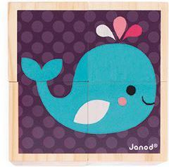 Blloqe druri Janod 6in1 Animals