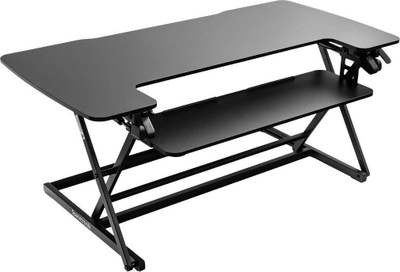 Platformë tavoline për punu në këmbë Spacetronik SPR-122LB, rregullim lartsie 14-50 cm, mban deri 20 kg, e zezë
