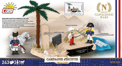 Set blloqesh COBI Campagne d'Égypte 1798–1801, 240 copa, dioramë historike, shumëngjyrëshe