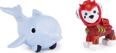 Lodër figurë Paw Patrol Aqua Pups Marshall me delfin, set 2 pjesë, e kuqe
