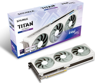 Kartë grafike Sparkle Intel Arc B580 Luna OC, 12GB GDDR6, 192-bit, blu