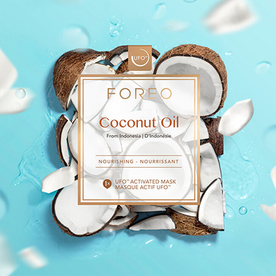 Maskë ushqyese për fytyrë Foreo Coconut Oil, 6 x 6 g