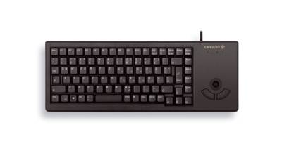 Tastierë e vogël CHERRY G84-5400 XS, me trackball, e zezë