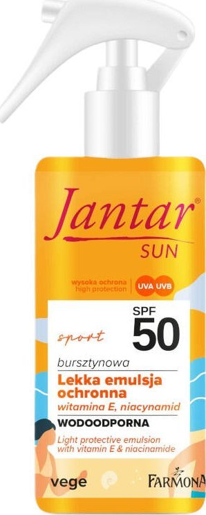 Emulsion dielli Jantar Sun Sport, SPF 50, 150ml, portokall