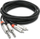 Аудио кабел Hosa HPR-010X2 Dual, 2x телефон во 2x фоно, 3 m, црн