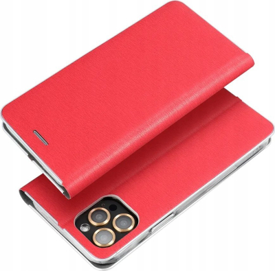 Këllëf telefoni Vennus Book për Xiaomi Redmi Note 13 Pro 5G, lëkurë ekologjike, me magnet, i kuq