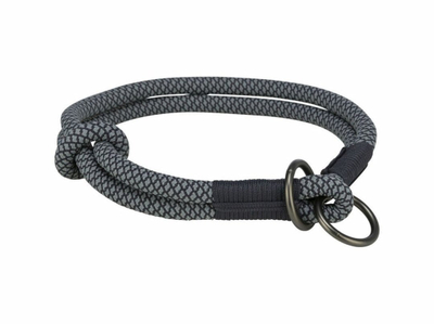 Jakë qeni BV Soft Rope Half Slip, XS 25 cm, diametër 6 mm, gri e errët