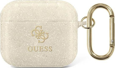 Këllëf GUESS Glitter 4G për Apple AirPods 3, GUA3UCG4GD, i artë