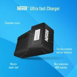 Karikues baterish Newell Ultra Fast për bateri NP F dhe NP FM, i zi