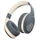 Kufje PowerLocus P19, mbi vesh, Bluetooth, wireless/me kabllo, gri