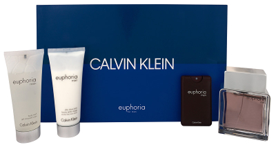 Set Calvin Klein Euphoria: EDT 100 ml + balsam pas rroje 100 ml + xhel dushi 100 ml + EDT 20 ml