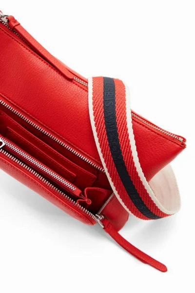 Çantë dore Desigual Bag-Half Logo 22 Dortm 22WAXP82 7029, e kuqe