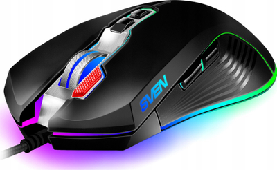 Mouse gaming Sven RX-G850, me kabllo, 6400 dpi, i zi