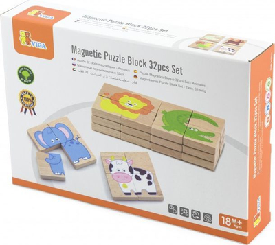 Set puzzle magnetike për fëmijë Viga: Farm (50722)