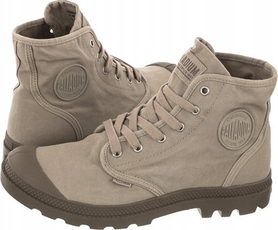 Çizme Palladium Pampa Hi, kanavace pambuku, taban gome, bezhë