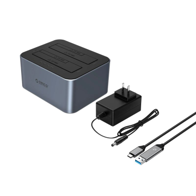Docking station për HDD SSD Orico 6626C3-C-V1, 2.5"/3.5", USB-C 5Gbps, gri