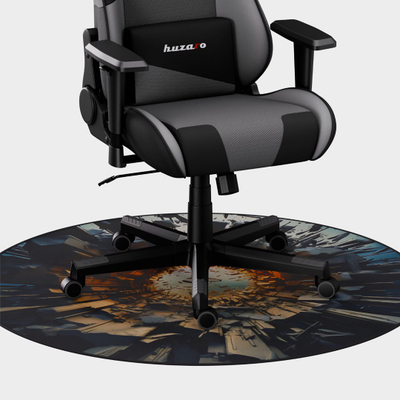 Tapet gaming Huzaro HZ-FLOORMAT 5.0, 120 x 120 cm, gomë, i zi