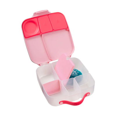 Kuti snack b.box Snack Box, ndarje të rregullueshme, kapak fleksibël për fruta, vjollcë sugar plum