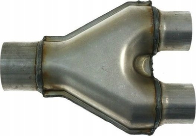 Shpërndarës shkarkimi inox Y Pipe Collector, dalje 2.5", hyrje 2", argjendtë