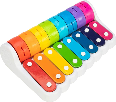 Lodër piano muzikore Fat Brain Toys Rock N Roller, për beba 10m+, shumëngjyrëshe