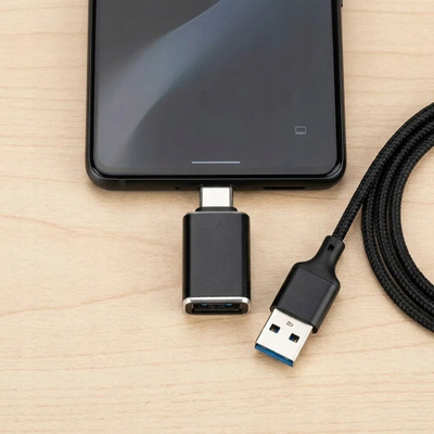 Adapter USB Blue Star USB A 3.0 në USB C, plug and play, i zi