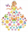 Set dekorimi dritaresh LearnHow Lady Spring, 58 pjesë, me printim dyanësh