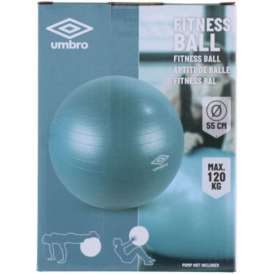 Top gjimnastike Umbro Fitness Ball, 55 cm, mban deri 120 kg, blu