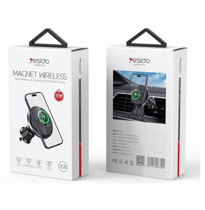 Mbajtëse telefoni për veturë Yesido C190, MagSafe, 15W, e zezë
