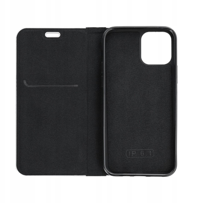 Këllf libër Vennus Book Carbon për Xiaomi 14, me magnet, xhep për karta, gri
