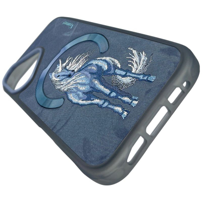 Kapak telefoni Nimmy Magnetic Fantasy Animal MagSafe, për iPhone 16, blu