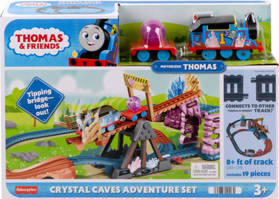 Set trenash Fisher-Price Thomas and Friends HMC28 Crystal Caves Adventure, motorik me bateri, për fëmijë 3+, shumengjyrësh