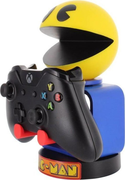 Mbajtës për kontrollor dhe telefon Bandai Pac Man Cable Guy, 8.5\", i verdhë