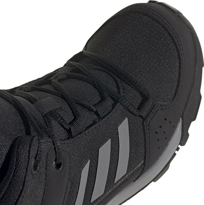 Këpucë hiking për kalamaj adidas Terrex Hyperhiker Mid, taban Traxion, të zeza