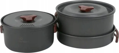 Set tenxheresh kampingu Fire-Maple FMC-202, alumin, doreza palosëse, gri