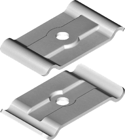 Kapëse metalike ZSW 902200, set 2 copë, çelik i galvanizuar, argjendtë