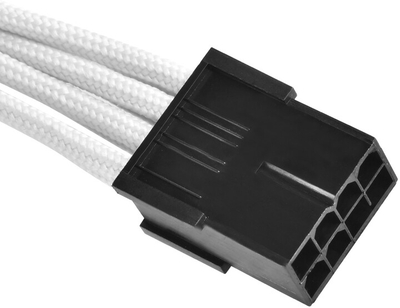 Продолжен кабел SilverStone PP07-PCIW, 250мм, бел