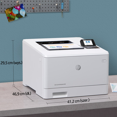 Печатач HP Color LaserJet Enterprise M455dn, ласерски во боја, бел