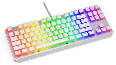 Tastierë Endorfy Thock TKL Pudding Onyx White Blue, Kailh Blue, US, e bardhë