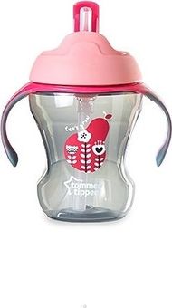 Biberon Tommee Tippee Straw Girl, 230ml, rozë