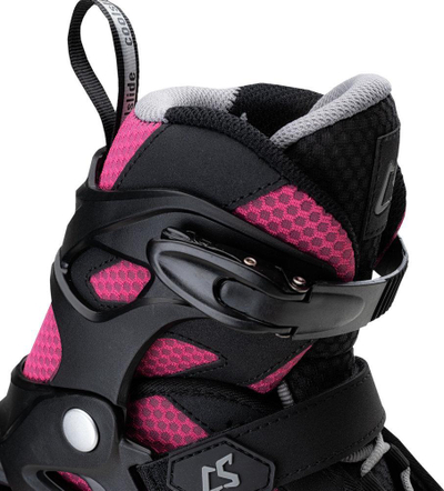 Patina inline Coolslide Shoq, për kalamaj, të rregullueshme 35-38, rozë e zezë