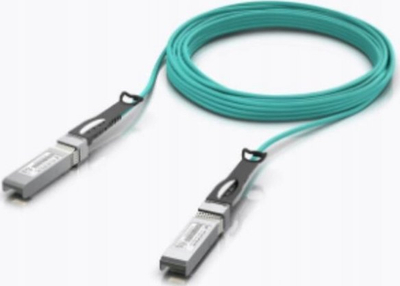 Оптички кабел Убиквити UACC-AOC-SFP10-10M, 10Gbps, 10m, аква боја