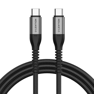Kabllo USB C Lention, 2m, 60W PD, e zezë