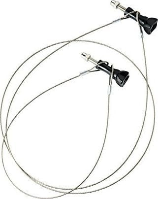 Set kabllo sigurie për kamera Mantona Safety Line, çelik inoksi 40cm dhe 100cm, e zezë me argjend