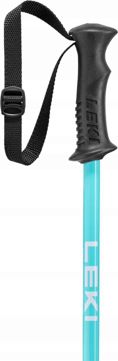 Shkopinj skish për kalamaj LEKI Kids Rider, alumin i lehtë, 80 cm, blu e errët, turkeze e çelët edhe e bardhë