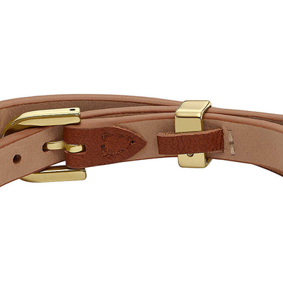 Byzylyk për femra Fossil D-link JF04527710, 40cm, kafe/artë