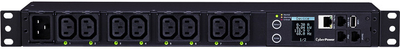 PDU CyberPower Rack, Switched & Metered, 1U, 16A