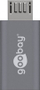 Adapter USB Goobay, USB 2.0 Micro B në USB C, i zi
