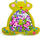 Set rruazash druri Woody Bead Stringing Frog, kreativ, për fëmijë 3+